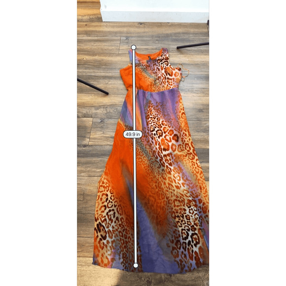 W118 by WALTER BAKER NWT Tropical Leopard JUNGLE Maxi DRESS Woman’s M NWOT - Picture 15 of 16